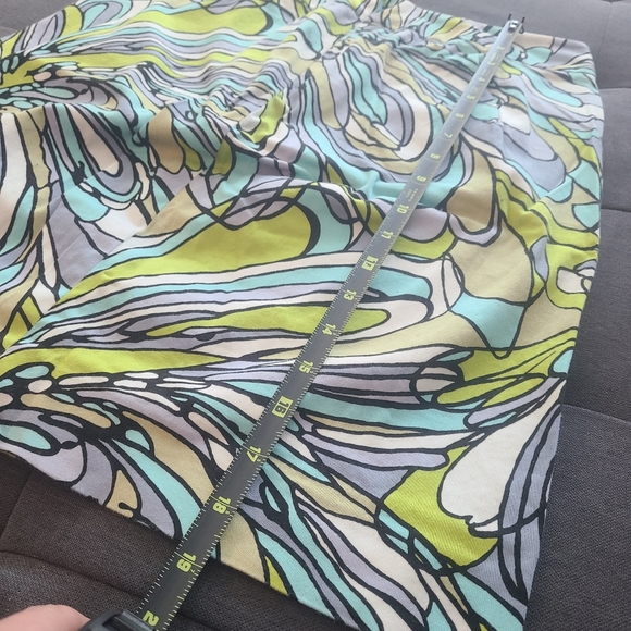 Groovy Blue and Green Pencil Skirt - Picture 4 of 4